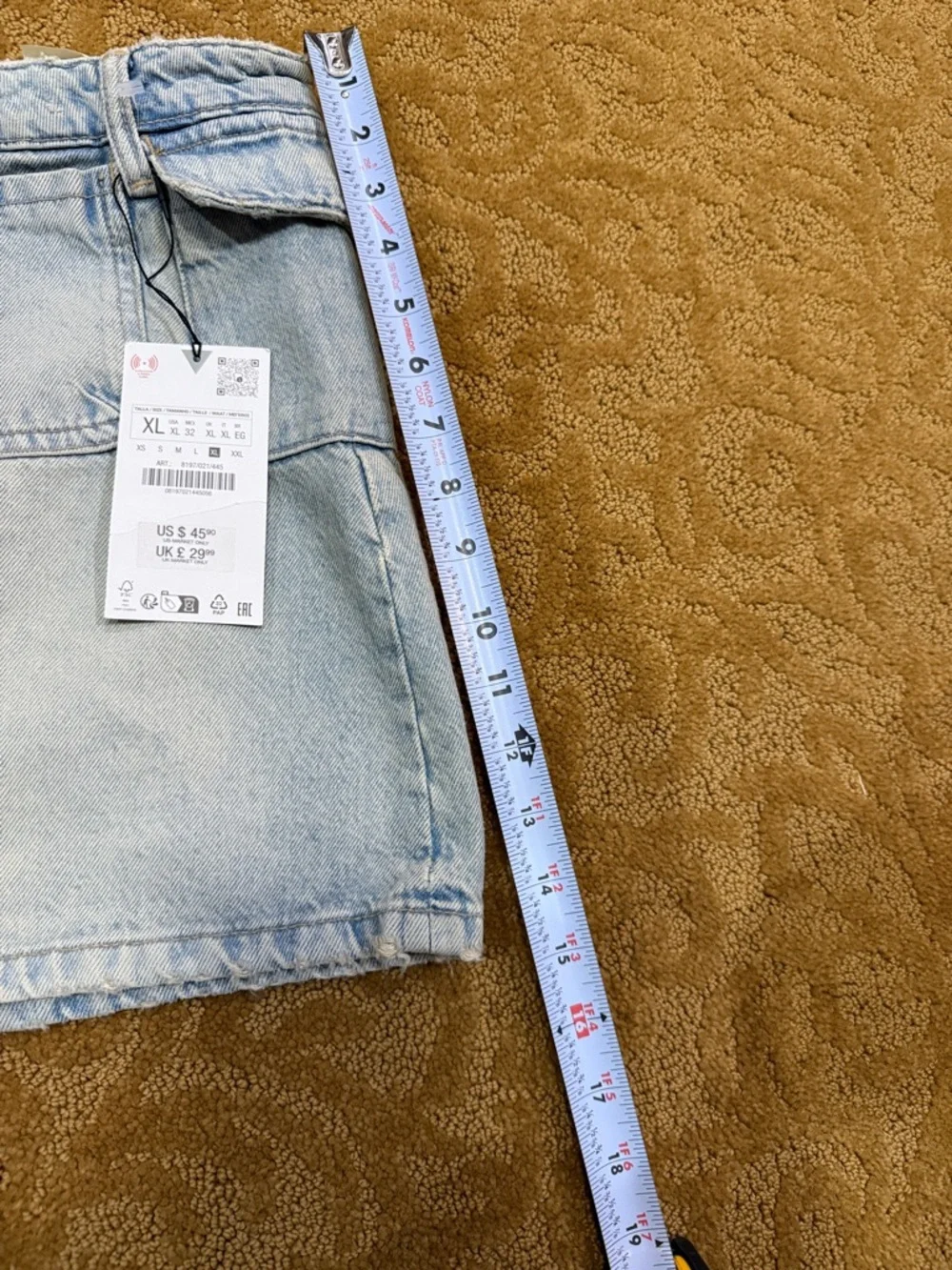 Zara denim mini skirt size XL - NWT - Picture 6 of 6